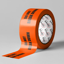 DO NOT BREAK DOWN Label - Perforated Printed Stickers Orange 72mm x 100mm 500/roll