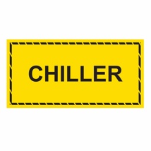 CHILLED Labels - Printed Stickers (Freezer Grade) Yellow 50mm x 100mm 250/roll