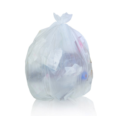 Bin Liners Garbage Bags 240 Litre Clear 500mm + 500mm x 1500mm 50um 100/roll