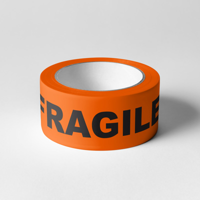 Fragile Tape Omni PP  48mm x 66m Orange/Black