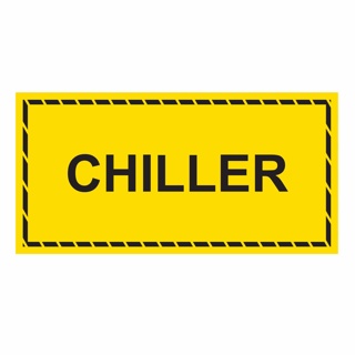 Printed Sticker Labels Chiller (Freezer Grade) Black on Yellow 50mm x 100mm 250/roll