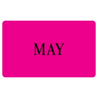 Month Printed Sticker Labels (MAY) Black on Pink 100mm x 165mm  500/roll