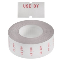 Use By Labels Freezer Grade 21 x 12mm White 1000 labels/roll 10 rolls/ctn