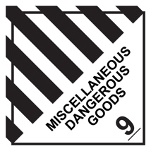 Miscellaneous Dangerous Goods 9 Labels 100mm x 100mm 500/Roll