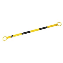 Traffic Cone Retractable Bar - Black/Yellow (Extending 1.2m to 2m)