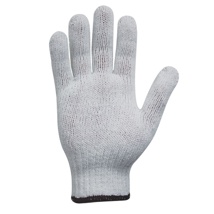 Polycotton Gloves, Bleached, 7 Gauge, Ambidextrous, Medium