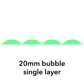 Biodegradable Bubble Wrap 20mm Single Layer Green 1.5m x 100m (Slit 500mm x 3)