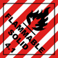 Flammable Solid 4.1 Label – Perforated Dangerous Goods Stickers 100mm x 100mm 500/Roll
