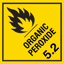 Hazardous Chemical Labels Perforated Organic Peroxide  5.2 100mm x 100mm 500/Roll