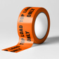 TOP LOAD ONLY Label - Perforated Printed Stickers  Orange 72mm X 100mm 500/roll