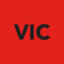 VIC Label - Perforated Printed State Stickers Red 96mm x 100mm 500/roll